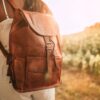 leather backpack