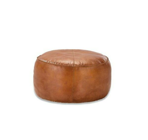 Leather Pouf