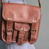 Leather sling bag