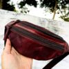 unisex Leather fanny pack