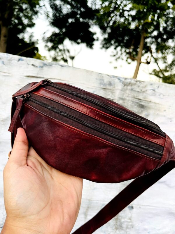 unisex Leather fanny pack