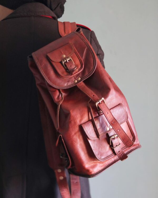 leather backpack