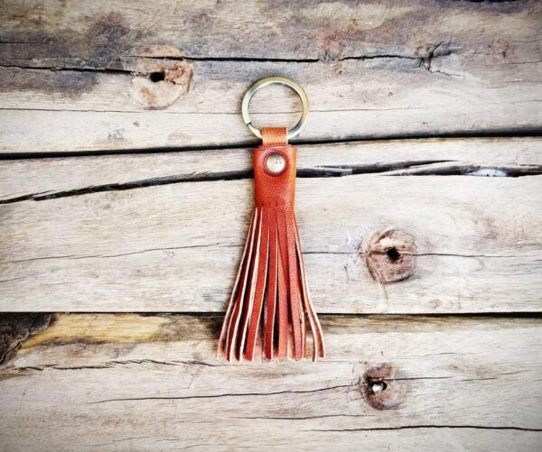 Leather key chain