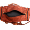 Leather duffel bag