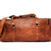 Leather duffel bag