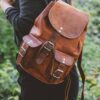 women leather backpack