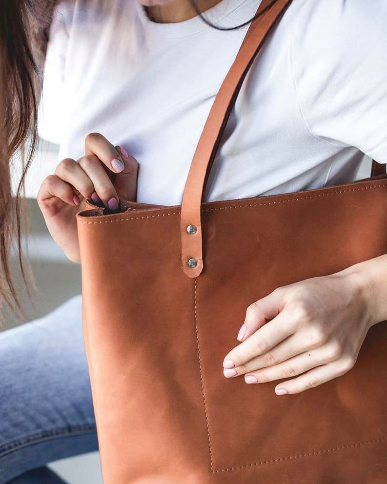 leather tote bag care