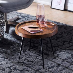 Round wooden table