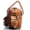 Leather duffle bag