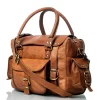 Leather duffle bag