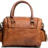 Leather duffle bag