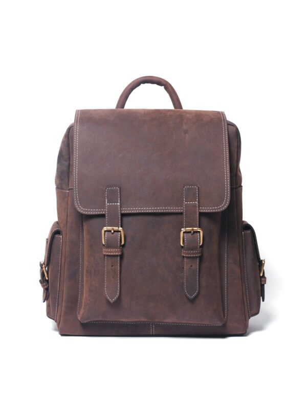 Premium Leather Backpack 16 Inches (Brown)