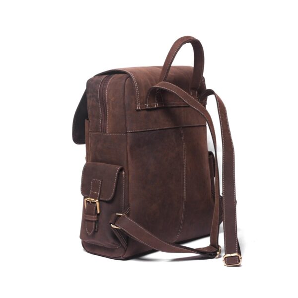 Premium Leather Backpack 16 Inches (Brown)